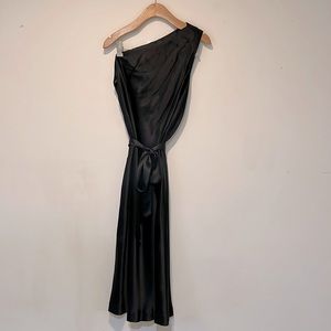 BANANA REPUBLIC Silk One Shoulder Black Dress